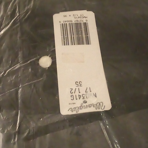 NWT - Wrangler Black Men's Cowboy Cut Long Sleeve Shirt - Size 17 1/2 (35) - Picture 4 of 4